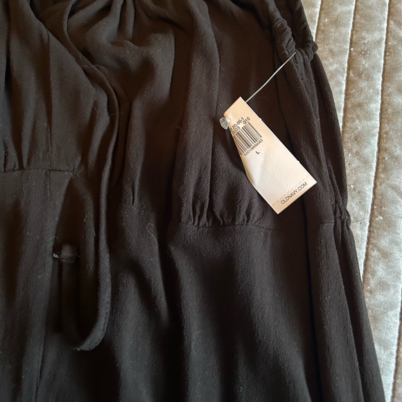 Milkmaid Style Black Sleeveless Dress - Picture 3 of 3